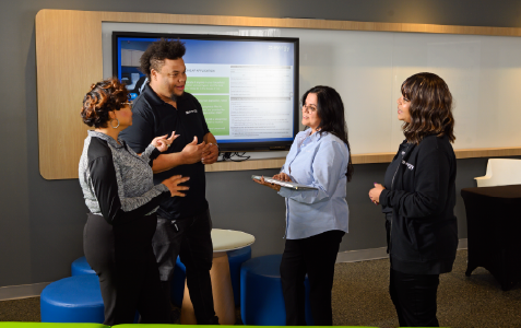 Evergy connect specialist talking to each other