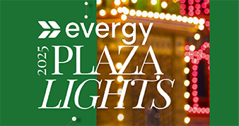 Image of the Plaza lights with the logo evergy 2025 Plaza Lights