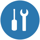 wrench and screwdriver tools icon