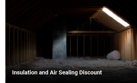 an attic filled with insulation